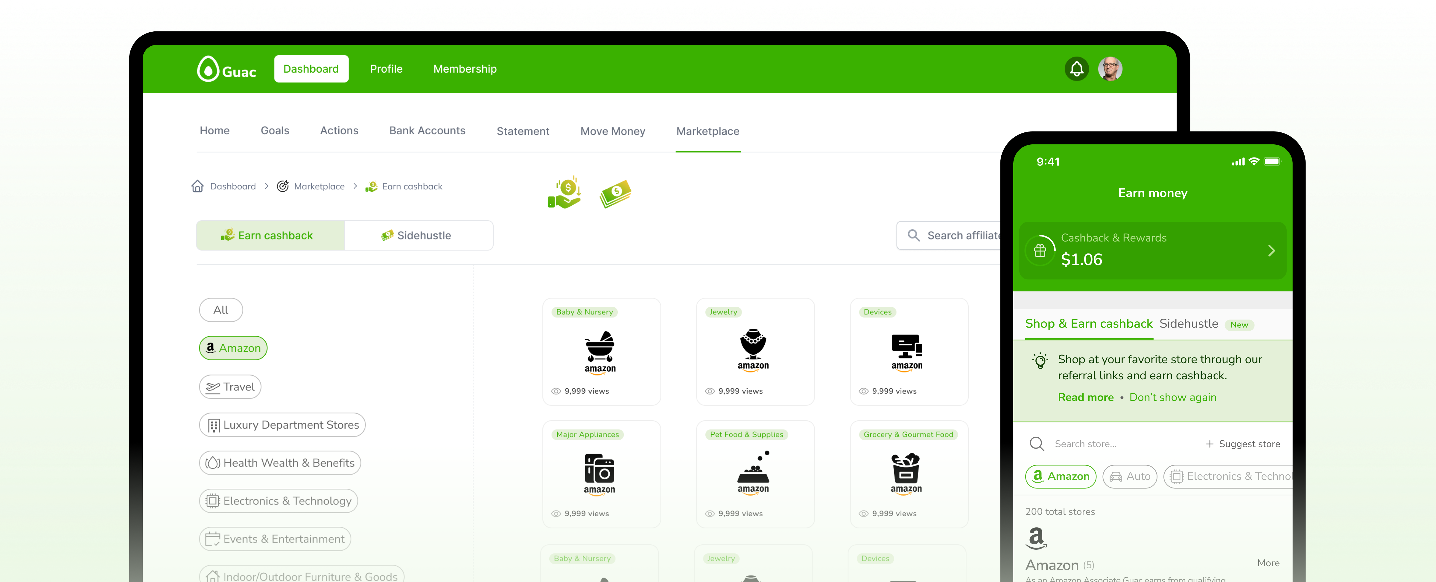 Marketplace overview screenshot
